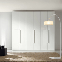 Meuble de chambre à coucher Armoire penderie double en bois avec miroir