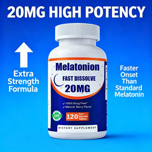 Grosir bebas stres tidur dalam suplemen Herbal kekuatan tinggi 5mg/10mg Melatonin tablet vitamin alami bebas gula - Product Image 6