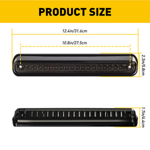ไฟเบรกดวงที่สาม Auxito สีแดงขาว สำหรับรถเชฟโรเลต C/K1500 ซิลเวอราโด GMC ปี 1988-1998 แบบ 10V 30VLED พร้อมไฟส่องสัมภาระ - Product Image 6
