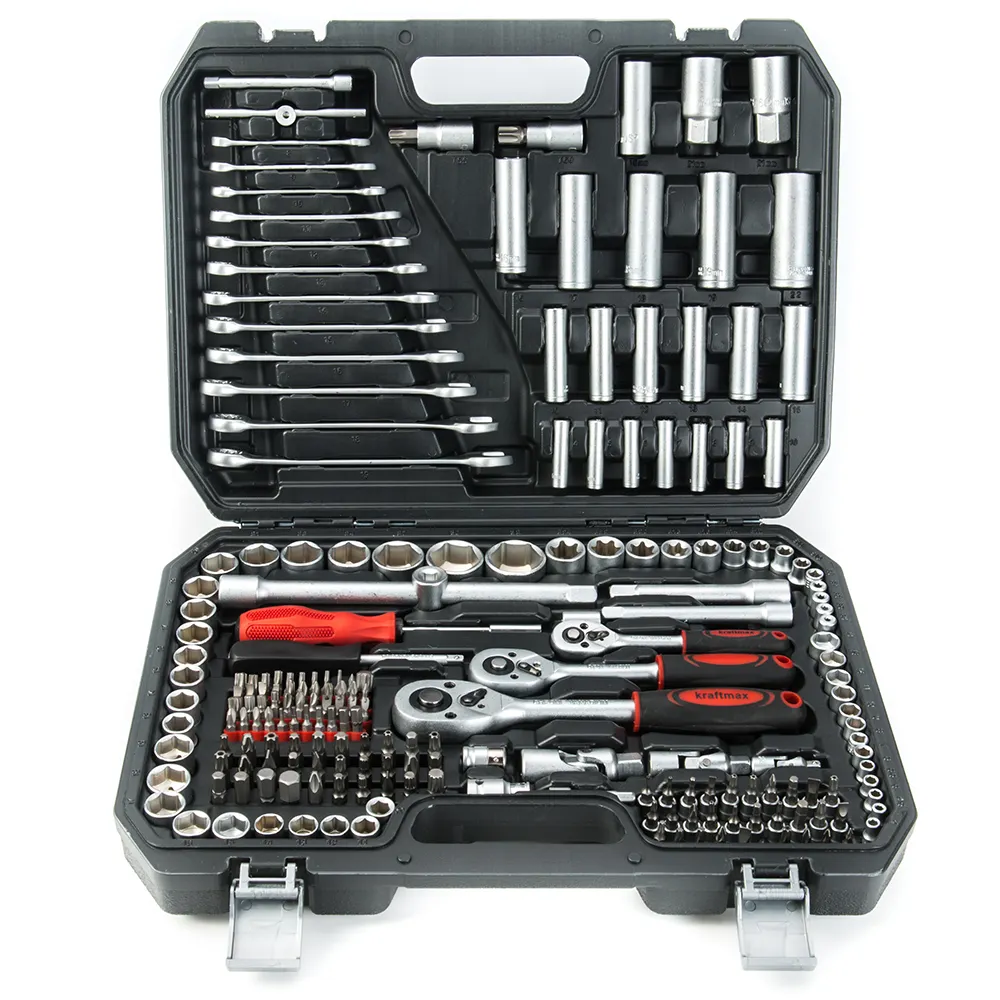 216pcs carbon steel CRV tools box set mechanic hand tool kit household car truck vehicle repair hand socket tool set