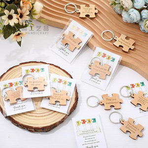 30 pièces de <span class=keywords><strong>porte</strong></span>-clés en <span class=keywords><strong>bois</strong></span> en forme de <span class=keywords><strong>puzzle</strong></span> d'équipe avec carte de remerciement inspirante, <span class=keywords><strong>porte</strong></span>-clés en <span class=keywords><strong>bois</strong></span> pour les collègues, cadeau de remerciement pour les employés - Product Image 6