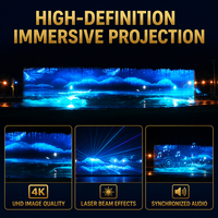 Fuente de Agua con Pantalla Láser Programable para Exteriores LISHI, con Control Musical y Proyector para Espectáculos en Lagos