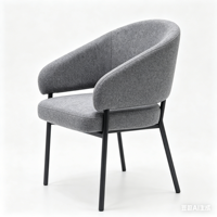 Chaise de salle à manger moderne en tissu avec structure métallique, personnalisable pour la maison, la cuisine, le restaurant, l'hôtel et le salon