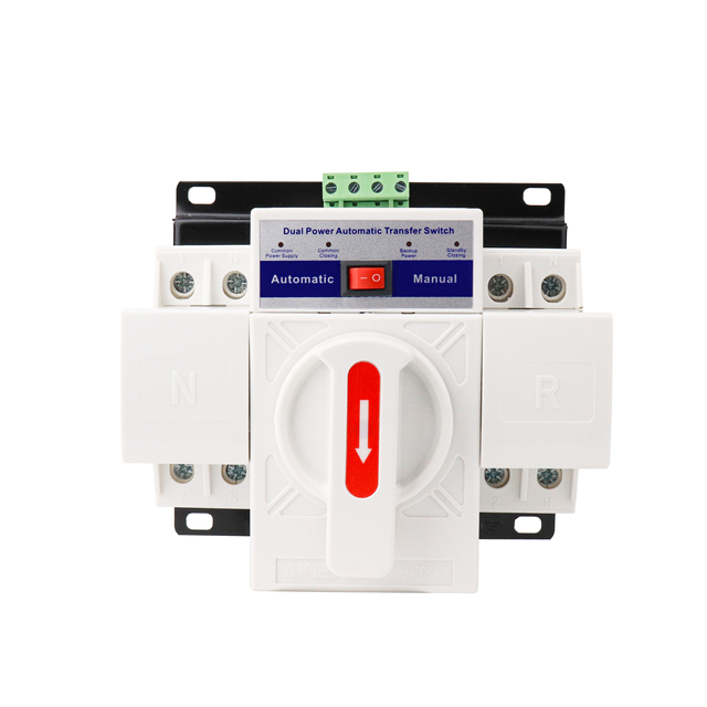 QJC ATS Switch Automatic Transfer 2Pole 63A 80A 100A 125A ATS Automatic Dual Power Changeover Switch for Generator Inverter