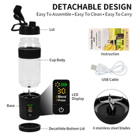 Ice Breaker Draagbare Fruit Persoonlijke Reisblender Sterke kracht Oplaadbare mixer voor sap-smoothies overal en altijd