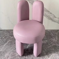 Tabouret de maquillage tendance avec oreilles de lapin, chaise d'appoint individuelle pour salon, chambre, salle à manger, mobilier de maison
