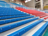 Tribunes rétractables peu encombrantes, gradins télescopiques personnalisables, sièges mobiles pour sites sportifs polyvalents