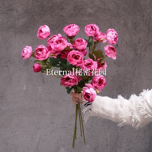 Rose artificielle Secret Garden, tige unique, 6 boutons, fleur en soie, haute simulation, décoration de mariage et de maison - Product Image 5
