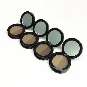 New Arrived High Quality Brown Black Brow Palette Private Label Eye Brow Makeup 2 Colors Waterproof Eyebrow Powder