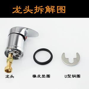 Ensemble de robinets mélangeurs en alliage avec tuyau de douche de 1,2 m et 2 tuyaux d'entrée de 50 cm pour robinet de bain - Product Image 4