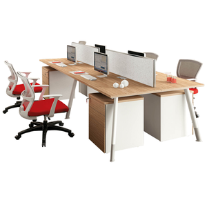 Poste de travail modulaire moderne pour 4/<span class=keywords><strong>6</strong></span>/8 personnes en panneaux de particules Sunshine Furniture SÉRIE YS Mobilier de bureau commercial - Product Image 4