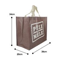 Sac fourre-tout en PP tissé réutilisable, écologique, pour usage quotidien, OEM/ODM, avec logo personnalisé