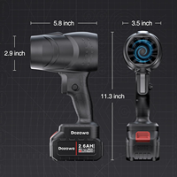 Haute vitesse 20v Li-ion alimenté par batterie électrique sans fil souffleur de feuilles à main sans brosse Turbo Jet souffleur d'air pour l'entretien de la pelouse
