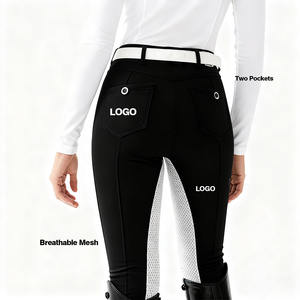 Pantalon d'équitation pour femme, taille haute, avec empiècements en silicone sur toute la surface, résistant à l'usure, extensible dans les 4 sens - Product Image 1