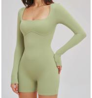 Ensembles de sport confortables, leggings courts de fitness, combinaison de yoga à manches longues pour femmes