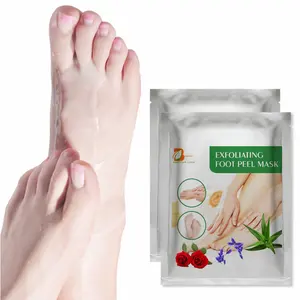 Cuidado de la piel del pie Mejor removedor de callos eficaz Exfoliante Pie Peel Mask Sock OEM Nourish Foot Mask Cream Adultos Mujer Footcare