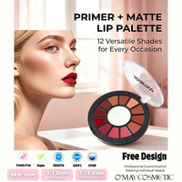 Palette de lèvres mate personnalisée à marque privée, base de maquillage pour les lèvres, fini velours mat, hautement pigmentée, végane, sans cruauté, nourrissante, cosmétique pour les lèvres