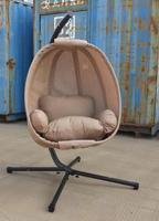 Chaise longue en métal d'intérieur/extérieur avec auvent pour la plage, les loisirs, la chambre à coucher, le balcon, le salon - Chaise suspendue en tissu