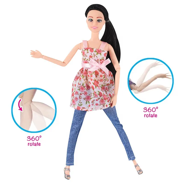 Hamile kadın hareketli eklemli bebek modelleme setleri oyuncaklar gerçekçi moda bebek oyuncak seti hareketli eklemler ile