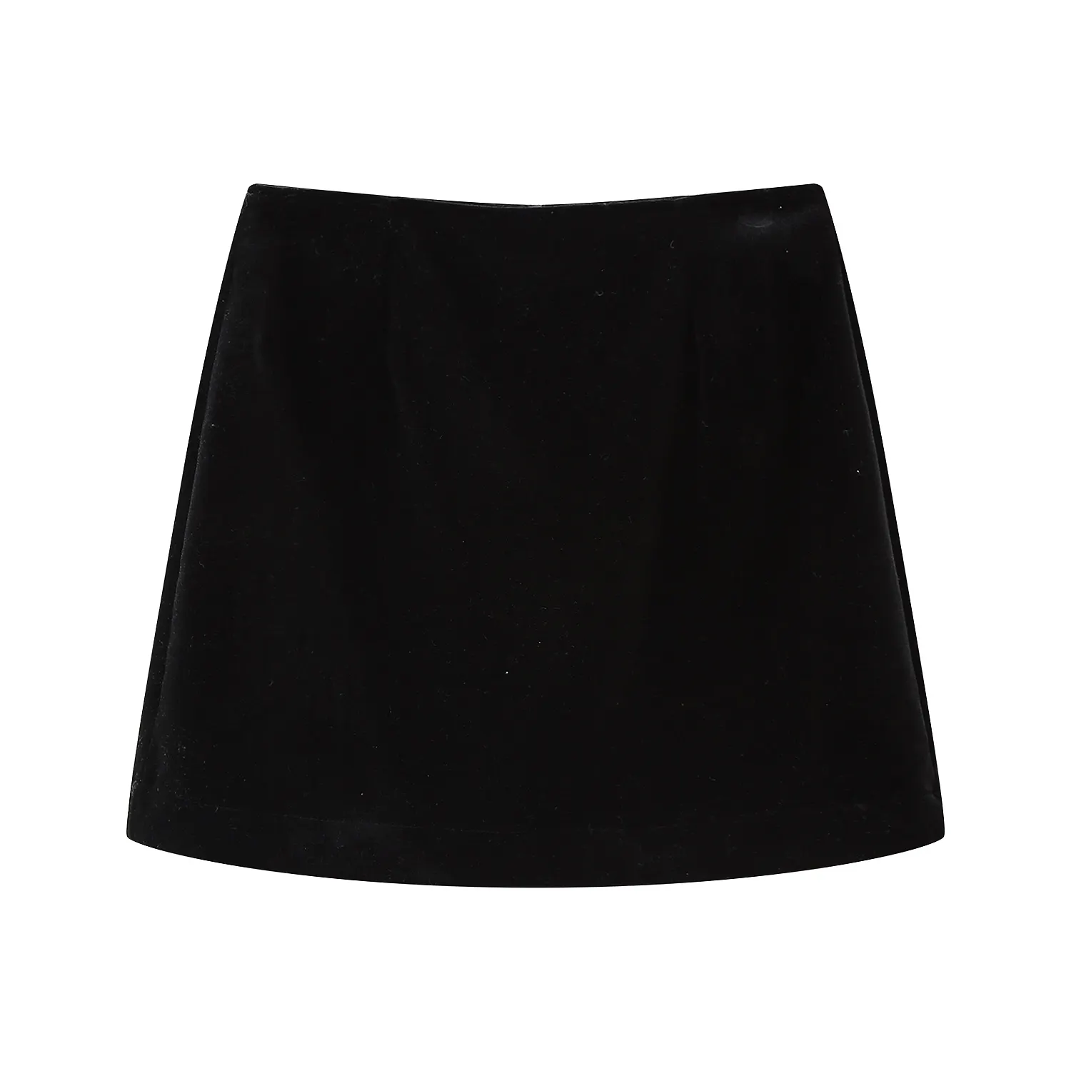 Cor preta zipper fly venda quente moda casual mini saia para as mulheres