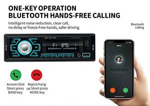 Reproductor de Música MP3 Universal para Auto con USB, Tarjeta TF, Luz RGB, Bluetooth 5.0, Alta Potencia, Transmisor FM y Amplificador - Product Image 3