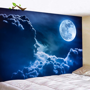 Fábrica al por mayor Decoración de casa de nuevo diseño estereoscópica Luna tapiz - Product Image 4