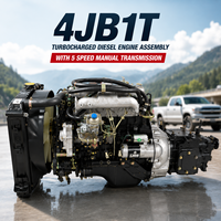 Moteur diesel turbo ISUZUU 4JB1T avec radiateur, boîte de vitesses manuelle à 5 rapports, ensemble complet pour camion utilitaire 4x2