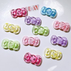 Accesorios al por mayor de <span class=keywords><strong>resina</strong></span> hechos a mano DIY con lazos de cinta de seda de temática linda para fundas de teléfono, el cabello, zapatos y flores - Product Image 4