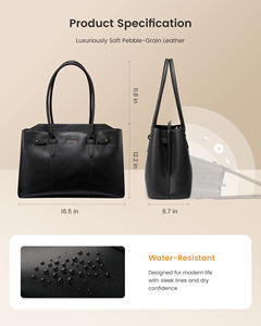 LOVEVOOK, elegante bolso de trabajo de 15,6 pulgadas para mujer, maletín impermeable de cuero PU con cremallera para oficina, negocios, enseñanza, Viajes - Product Image 6