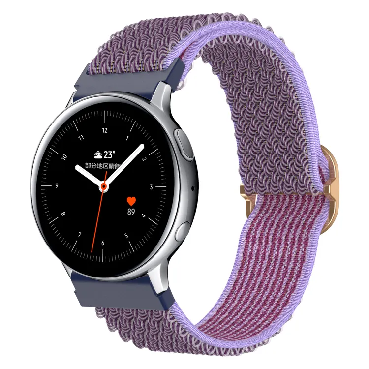Nylonband für Samsung Galaxy Watch 6 5 4 Armband 20mm 22mm geflochtenes Active 2-Gear S3 Band 6 Classic 43mm 47mm Smartwatch-Armband