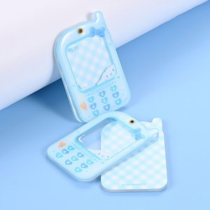 Acrylic Cartoon Rocking Music Empty Shell Frame Custom Y2K Mobile Phone Identification Card Set Schoolbag Pendant Photo <b>Keychain</b> - Product Image 3