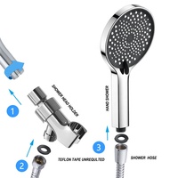 Stabilité de l'eau de pluie ABS chromé 3 fonctions douche à main