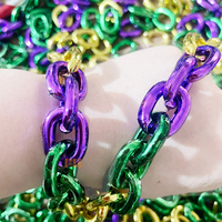 2024 nouveau collier en plastique Mardi Gras pour la décoration de fête de carnaval de Mardi Gras