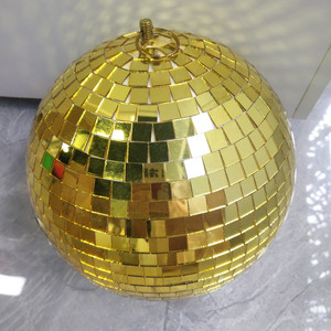 <span class=keywords><strong>Bola</strong></span> de espejo dorada de alta calidad, colgante de techo grande, <span class=keywords><strong>Bola</strong></span> de discoteca de 100cm, 1m, a precio de fábrica - Product Image 3