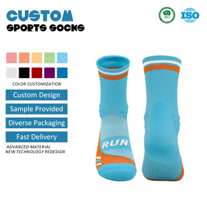 Chaussettes de sport mi-mollet respirantes pour marathon, absorption des chocs, <span class=keywords><strong>anti</strong></span>-<span class=keywords><strong>frottement</strong></span>, évacuation de l'humidité, chaussettes de course - Product Image 1