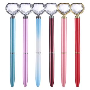 Wholesales Bulk Top Crystal Heat Diamond Metal Ball Point <b>Pen</b> With Printing Personal Custom Logo for Stationery Gift - Product Image 5
