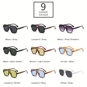 Lunettes de soleil pilote vintage 2025 pour femme avec logo personnalisé, protection UV400, rivets et double pont - Product Image 5