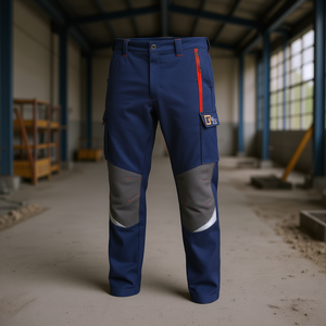 กางเกงทำงานสไตล์ Ttake สีน้ำเงิน ไซส์ XS ชุดป้องกันอันตราย - Product Image 3
