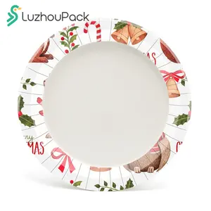 LuzhouPack ECO friendly disposable and recyclable paper plate christmas crafts