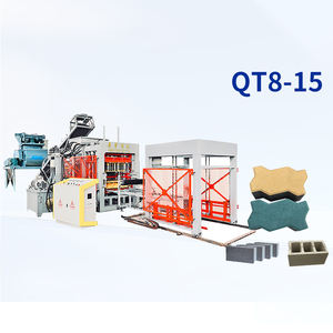 DINGRUI, Bloque de hormigón de cemento completamente automático Bloque de pavimentación de color Máquina de ladrillos Construcción Línea de producción de ladrillos de carretera - Product Image 2