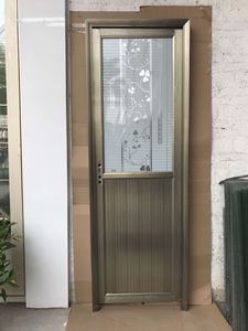 Puertas Plegables Horizontales de <span class=keywords><strong>PVC</strong></span> Sólido de Diseño Moderno para Entrada Interior y Baño con Vidrio a Prueba de Agua - Product Image 6