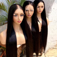 Wig Rambut Asli Manusia HD Front Lace Grosir, Sudah Di-prepluck, 100% Raw Virgin, Wig 360 Lace Frontal Tanpa Lem, Wig Rambut Asli Manusia Full Lace 13x6