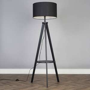 אמפה au סול אורן עץ רצפת מנורת רצפת תאורה TC בד צל סלון (מקורה תאורה) - Product Image 4