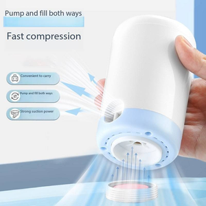 Bomba <span class=keywords><strong>de</strong></span> Aire <span class=keywords><strong>Eléctrica</strong></span> Portátil e Inalámbrica para Acampar Más Vendida en Europa, Bomba Automática Blanca para Bolsas <span class=keywords><strong>de</strong></span> Almacenamiento al Vacío - Product Image 1