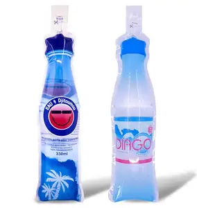 Transparente Plastiktüte Stand beutel mit Ausguss/Flaschenform Ausguss Wasser beutel Doypack