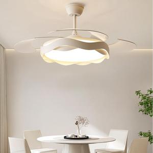 พัดลมเพดานทันสมัย42นิ้วพร้อมรีโมทและไฟ LED หรี่แสงได้พร้อมพัดลมสำหรับห้องนอนพัดลมมอเตอร์แบบเงียบ6สปีด - Product Image 4