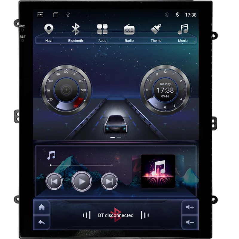 9.7 inch dọc màn hình cảm ứng xe máy nghe nhạc đa phương tiện và GPS định vị toàn cầu Android DVD GM