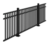 Panneaux de clôture en métal galvanisé noir, clôture en fer forgé, clôtures en métal bon marché pour maisons avec portail en fer forgé