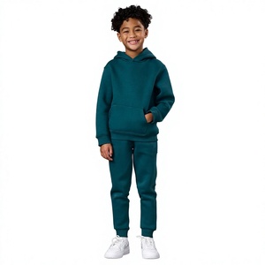 Ensemble de vêtements pour adolescents en coton OEM, ensemble de sweat-shirt et de pantalon long en jersey, 2 pièces, survêtements pour bébés, vêtements assortis pour enfants, ensemble de survêtement - Product Image 2