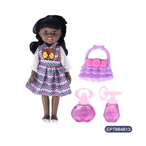 EPT en plastique personnalisé, vente en gros, mode américaine 13 pouces noir fille enfant bébé accessoires poupée jouet avec chanson anglaise petite étoile - Product Image 5